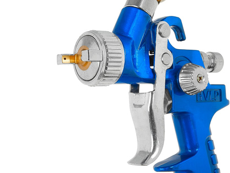 Pistolet lakier. HVLP mini 125ml 0,8mm, plastyk. zb. z regulatorem ciśnienia 1/4"