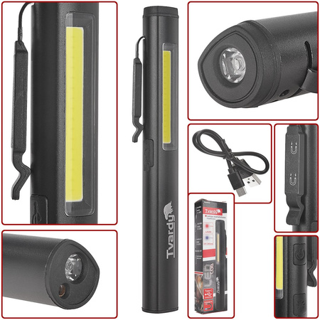 Lampa warsztatowa z magnesem 2X LED 5W 3W + LASER i ULTRAFIOLET