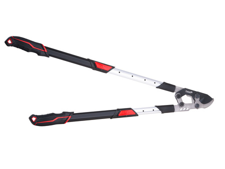 Sekator teleskopowy do gałęzi z przekładnią i ostrzem mijającym 730-970mm 65Mn PTFE