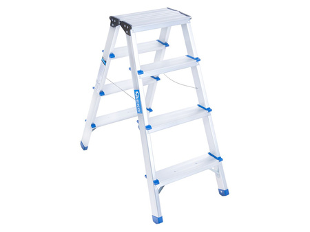 Drabina aluminiowa 4-stopniowa dwustronna 150kg