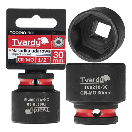 WYTRZYMAŁA NASADKA UDAROWA KRÓTKA 1/2" 30mm CR-MO TVARDY