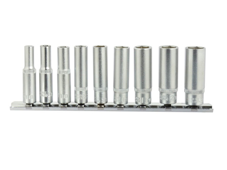 9el. zestaw nasadek 5-13mm 1/4” 6-kątna CRV