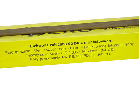 Elektrody spawalnicze 4mm x 350mm różowe (5kg)