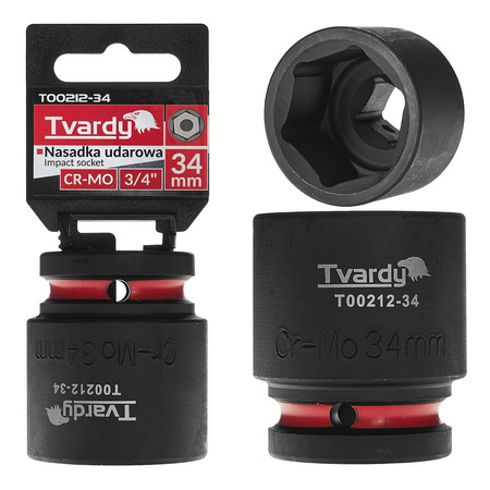 WYTRZYMAŁA NASADKA UDAROWA KRÓTKA 3/4" 34mm CR-MO TVARDY