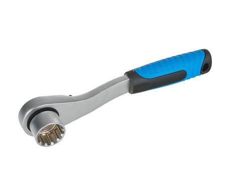 Zestaw nasadek przelotowych spline z grzechotką 10-24mm 17el. CrV (10)