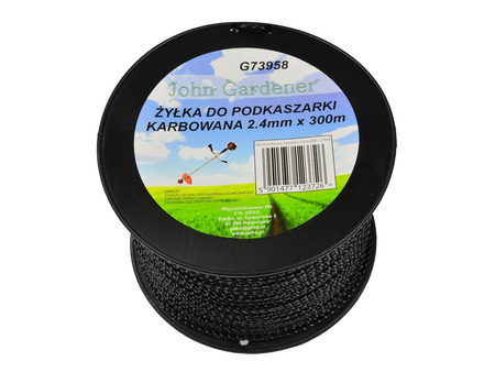 Żyłka do kosy podkaszarki karbowana kwadrat 2,4mm x 300m