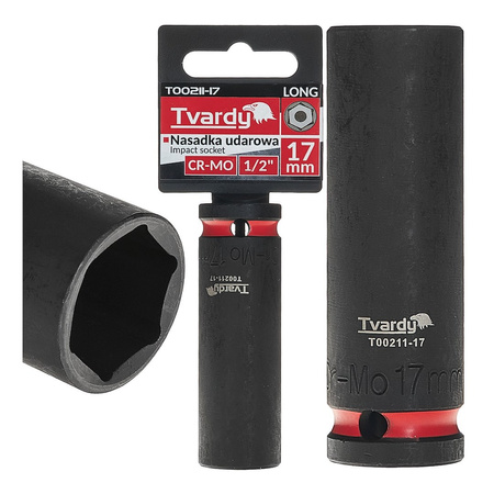 WYTRZYMAŁA NASADKA UDAROWA KRÓTKA 1/2" 13mm CR-MO TVARDY