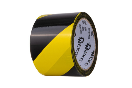 Taśma ostrzegawcza żółto-czarna 100m x 70mm (80)