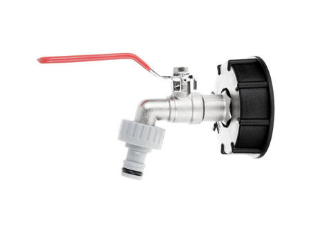 Zestaw – IBC nakrętka S60x6 + kran 1/2" z wyjściem na GZ 3/4" + nypel do szybkozłącza – mauser