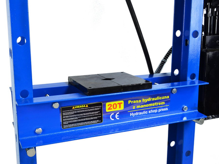 Prasa hydrauliczna 20T z manometrem i dwustopniową pompą