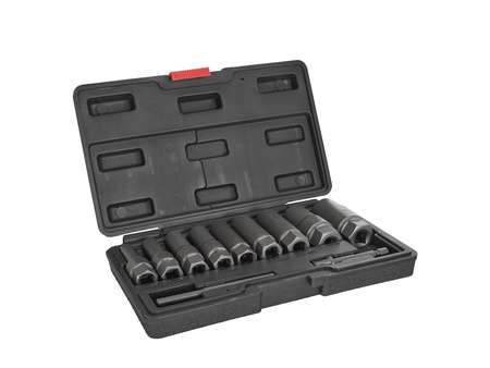 Zestaw długich nasadek do urwanych śrub 11 el. 6-19mm CR-MO (10)