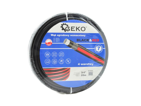 Wąż ogrodowy wzmacniany BLACK&RED 3/4" 20m (1)