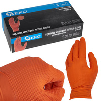 Rękawice nitrylowe SOLID GRIP 50szt. pomarańczowe