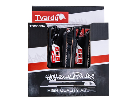 Nożyk do tapet 125x25x0.7mm SK2H TVARDY – kartonik wystawowy (9/54)