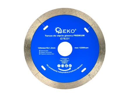 Tarcza diamentowa do cięcia glazury 125 x 10 x 1.2mm GEKO