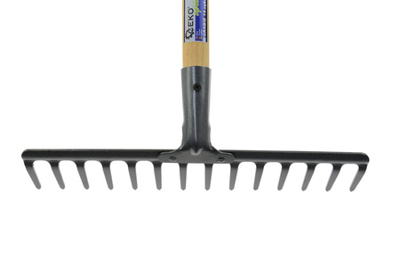 Grabie metalowe 14-zębne oprawione z trzonkiem 130cm
