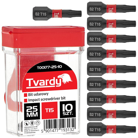 Bit udarowy T15 25mm S2 – box (10/120)