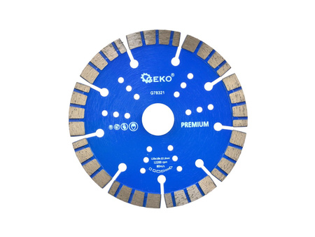 Tarcza diamentowa segmentowa 125 x 22,23 x10 mm turbo GEKO PREMIUM by laser