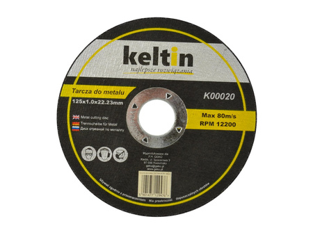 Tarcza do cięcia metalu 125 x 22,23 x 1.0 mm KELTIN