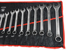 16 elementowy zestaw kluczy płasko-oczkowych calowych 1/4" - 1 1/4" CrV