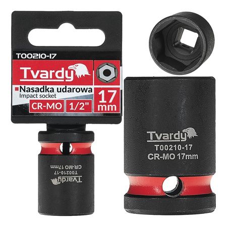 WYTRZYMAŁA NASADKA UDAROWA KRÓTKA 1/2" 17mm CR-MO TVARDY