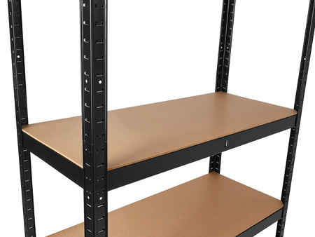 Regał magazynowy czarny 180x40x90cm 265kg wzmocniony
