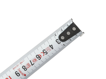 Miara zwijana nylon dwustronna z magnesem i autostopem 5m/25mm KLASA I – kartonik wystawowy (6/60)