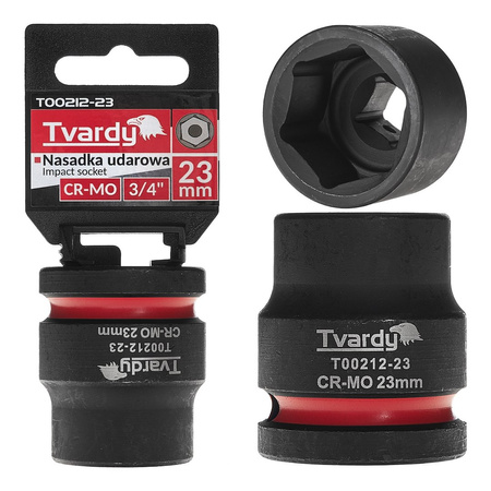 WYTRZYMAŁA NASADKA UDAROWA KRÓTKA 3/4" 23mm CR-MO TVARDY