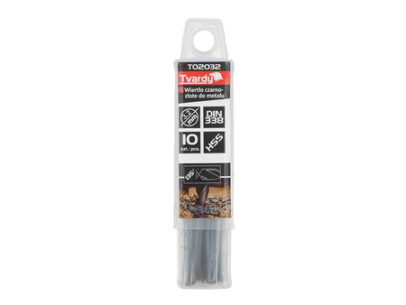 Wiertło czarno-złote do metalu HSS 3.20mm (10/300/3000)