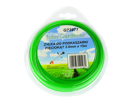 Żyłka do kosy podkaszarki pięciokąt 3,0mm x 15m