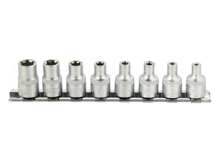 8el. zestaw nasadek torx 4-14mm 3/8"CRV