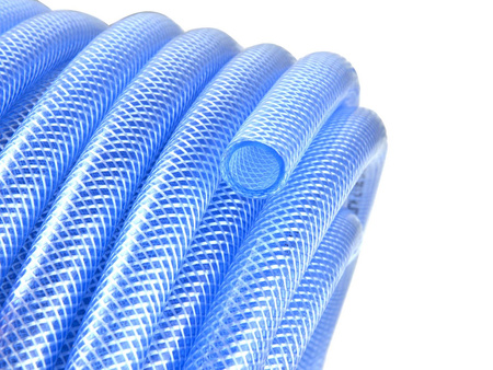 Wąż techniczny 19x3mm zbr.trans. nieb.1m /50m