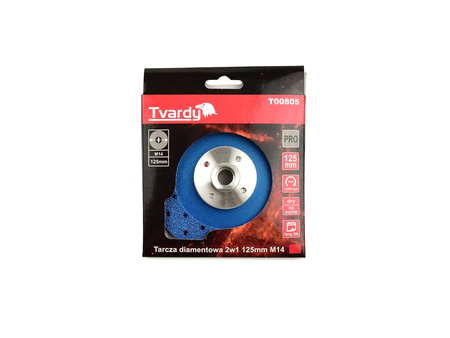Tarcza diamentowa 2w1 do cięcia, szlifowania kamienia, ceramiki 125mm M14 (50)