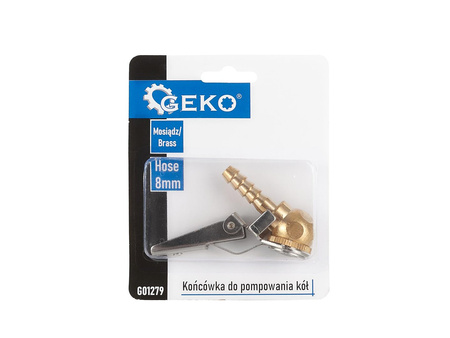 Końcówka do pompowania kół – mosiężna na zatrzask 8mm (25/250)