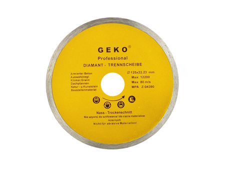 Tarcza diamentowa 125mm x 22,23mm Pełna GEKO PROFI