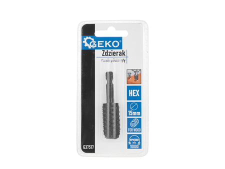 Zdzierak – tarnik półokrągły do drewna 15mm HEX (50/250)