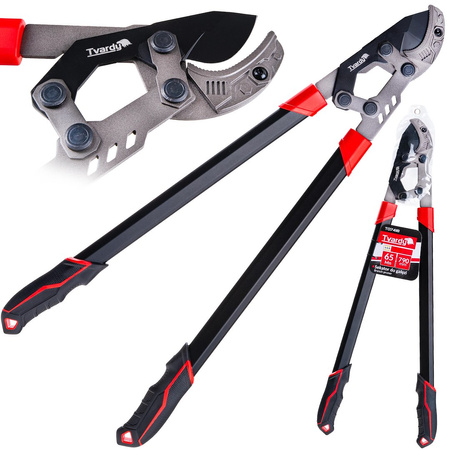 Sekator do gałęzi z przekładnią i ostrzem kowadełkowym 790mm 65Mn PTFE