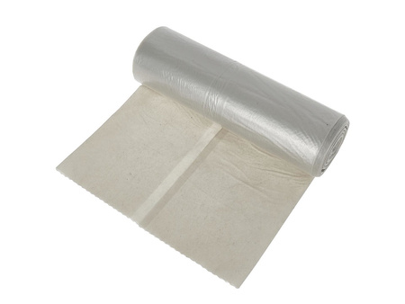 Worki na śmieci styropian BARDZO MOCNE 380L (rolka 10szt) - transparentne