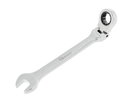 Komplet 8el. kluczy łamanych z grzechotką 8-22mm