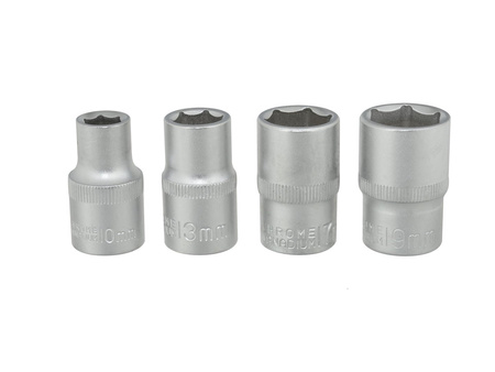 Komplet 4 el. nasadek 1/2" (10-13-17-19mm)