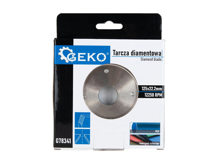 Tarcza diamentowa do cięcia i fazowania rur PCV 125mm (50)