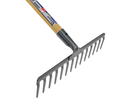 Grabie metalowe 14-zębne oprawione z trzonkiem 130cm