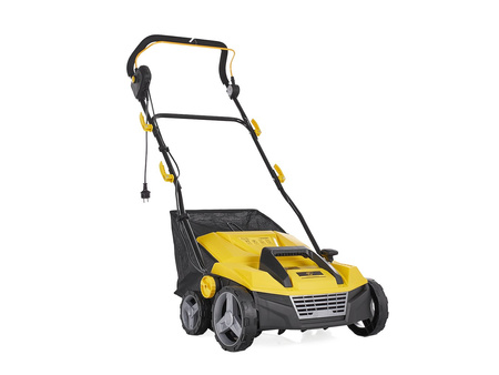 Aerator wertykulator elektryczny do trawy trawnika 2w1 kosz 45l 38cm John Gardener