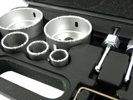 Zestaw otwornic wolframowych do glazury płytek 6el 22-73mm