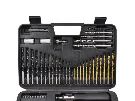 Zestaw osprzętu wiertła bity 110el. (5)