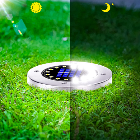Lampa solarna ogrodowa 16LED gruntowa najazdowa (komplet 4szt.) (1/6)