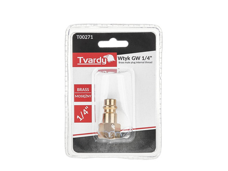 Wtyk mosiężny GW 1/4" typ męski (1/10/100)