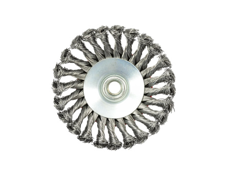 Szczotka druciana boczna pleciona 125mm M14