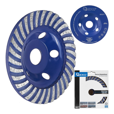 Tarcza diamentowa do szlifowania 125mm turbo GEKO