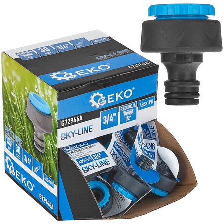 Przyłącze na kran 3/4" z redukcją 1/2" SKY-LINE – kartonik wystawowy (30/240)